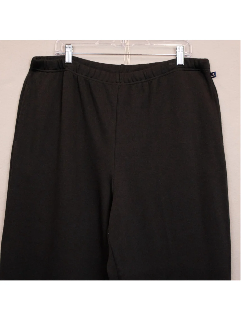 Pendleton black cotton knit straight leg pull on pants-1X